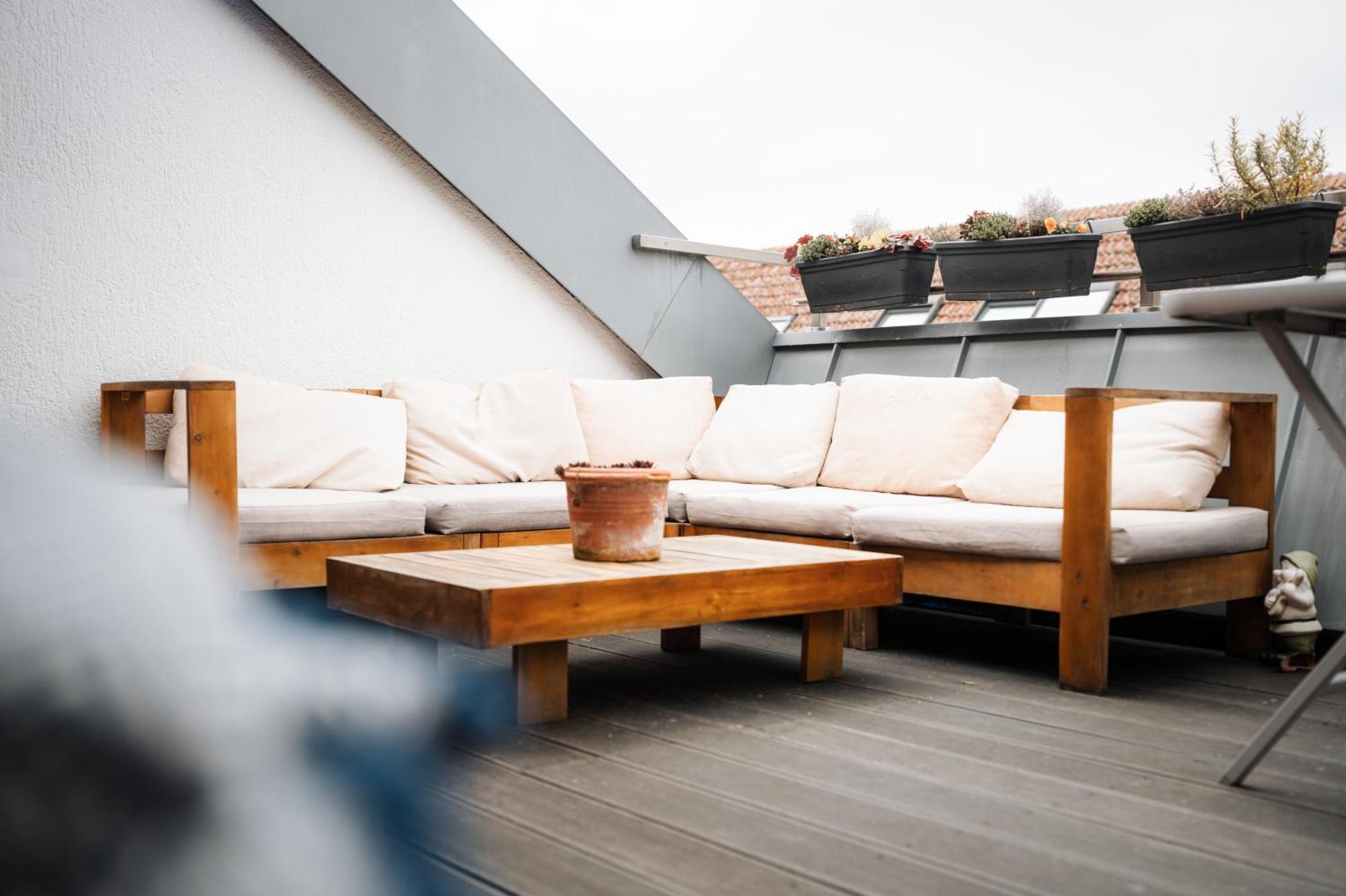 Hostel مانهايم المظهر الخارجي الصورة Rooftop terrace
